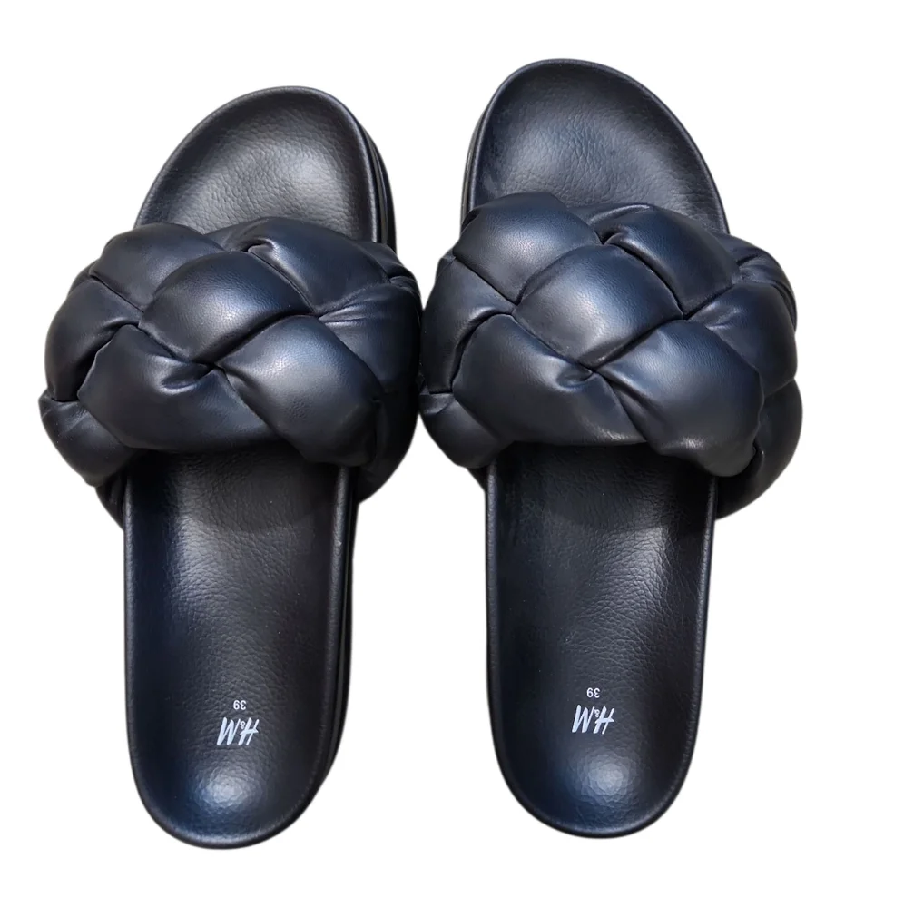 H&M Dark Braided Slide Sandals - Picture 2 of 5